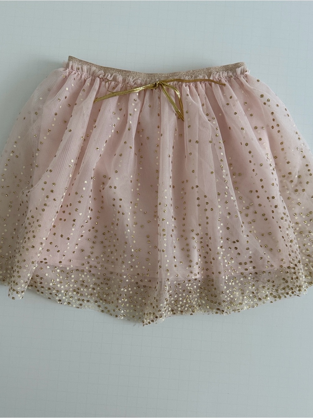 Girls' Pink tutu Skirt with Gold Dot Detail